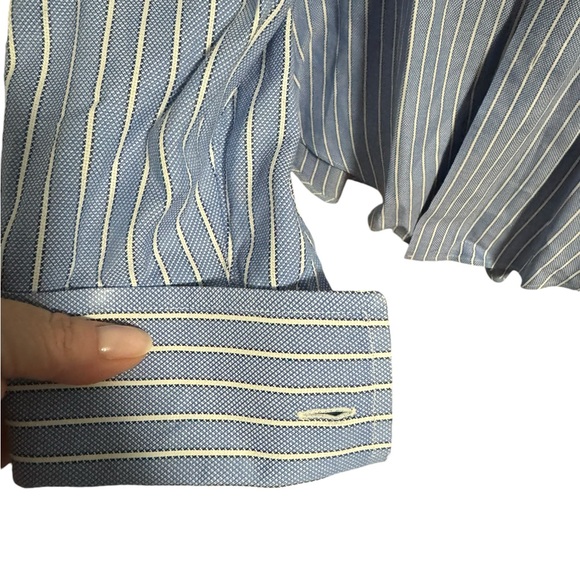 Brooks Brothers Men’s Dress Shirt. Blue with white stripes. Size 15-34. EUC - Picture 4 of 4